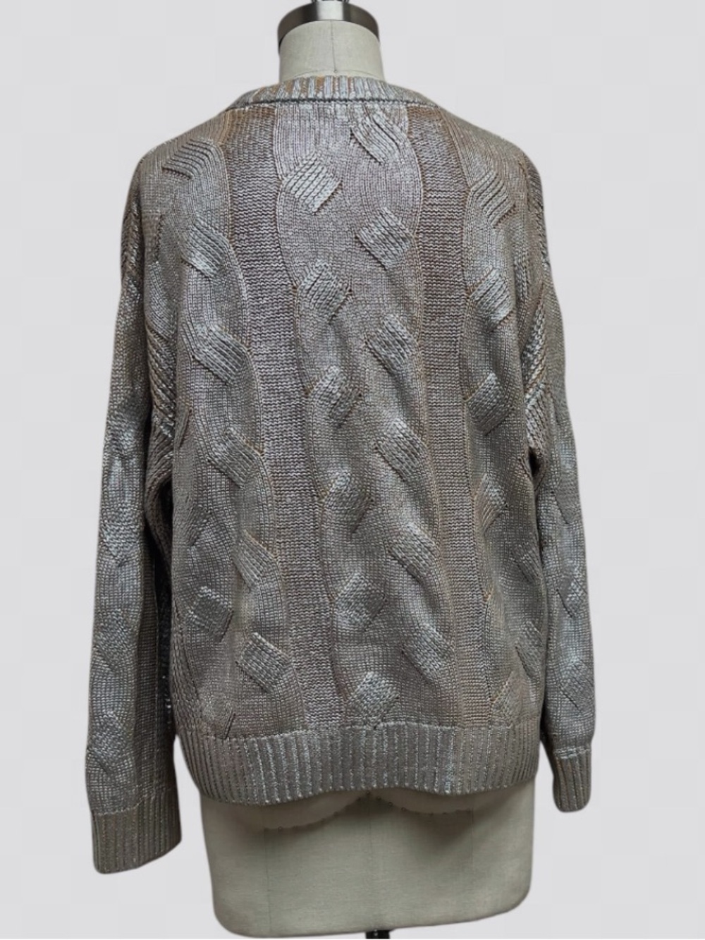 Pistola Everly Foil Accent Cotton Crewneck Sweater - Picture 6 of 9
